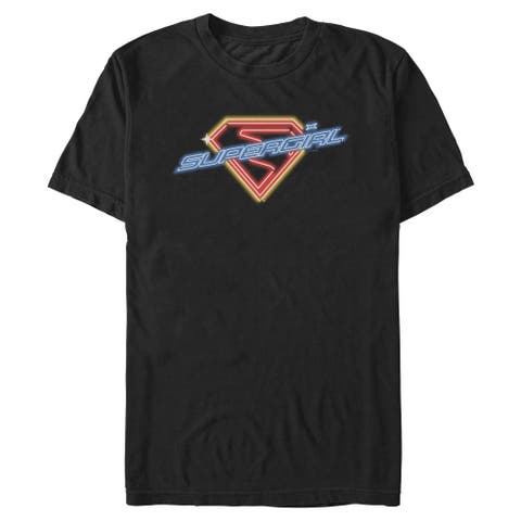 Men's Supergirl Neon Sign Logo  Graphic T-Shirt