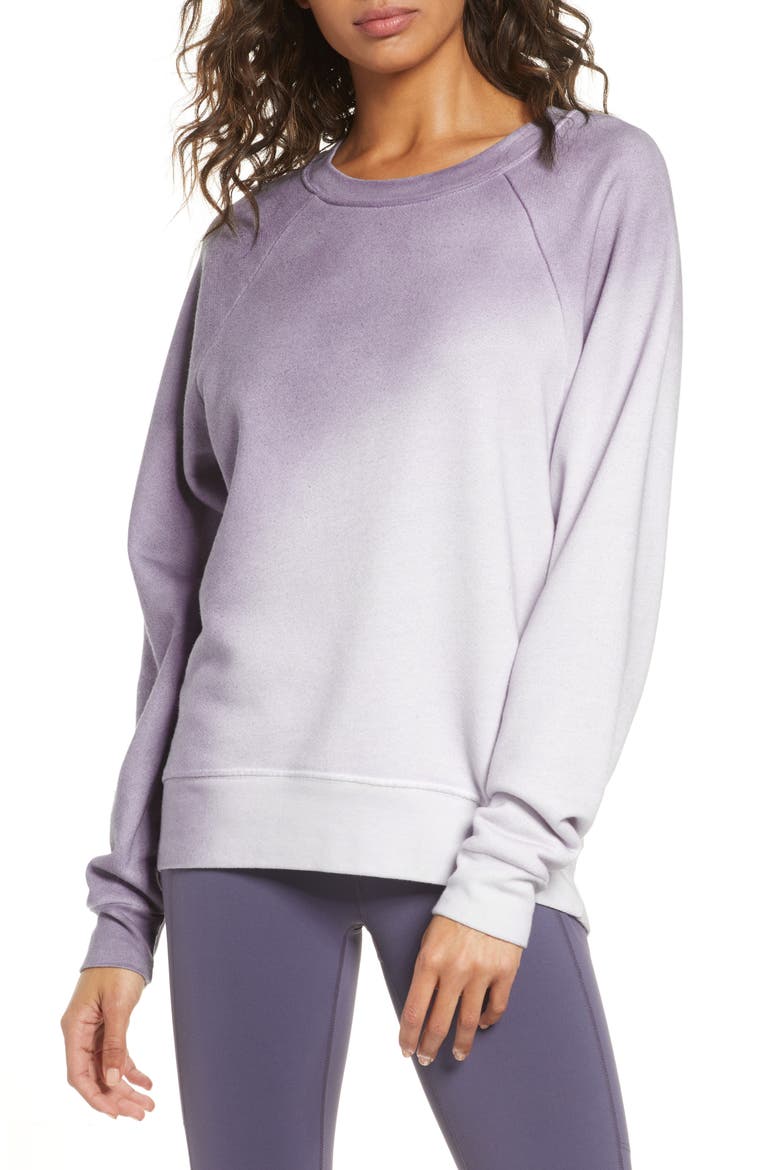 Jamie Spray Dye Sweatshirt, Main, color, GREY STONE
