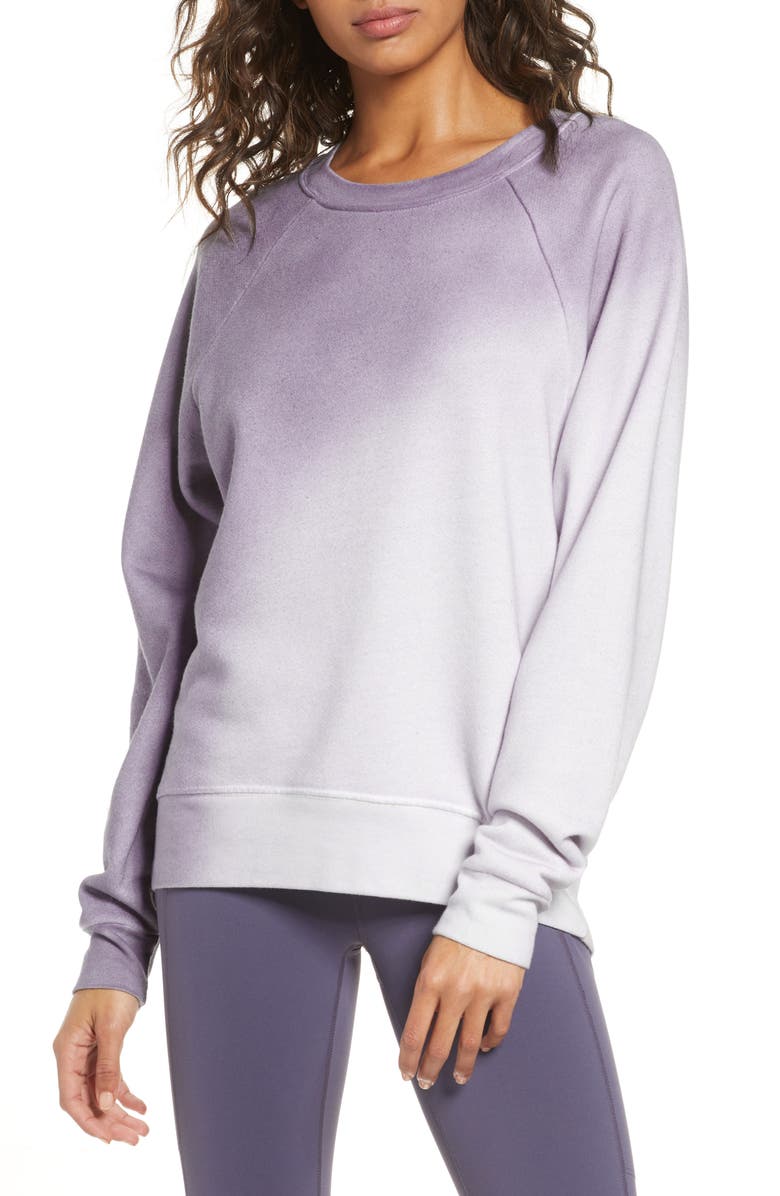 Zella Jamie Spray Dye Sweatshirt, Main, color,