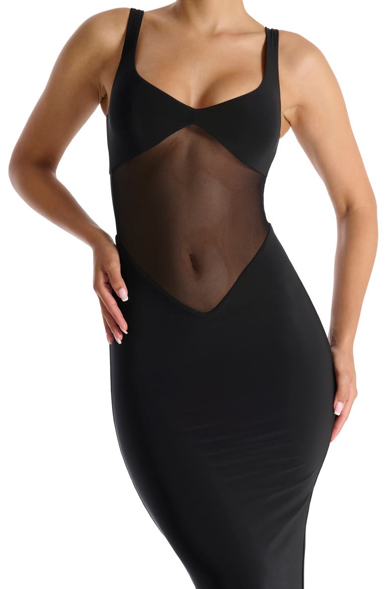 The Smokeshow Maxi Dress, Alternate, color, BLACK