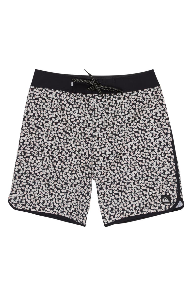 Quiksilver Highline Scallop Swim Trunks, Alternate, color, Iron Gate Prt 4
