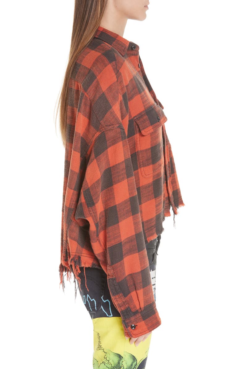 R13 Crop Work Shirt, Alternate, color,