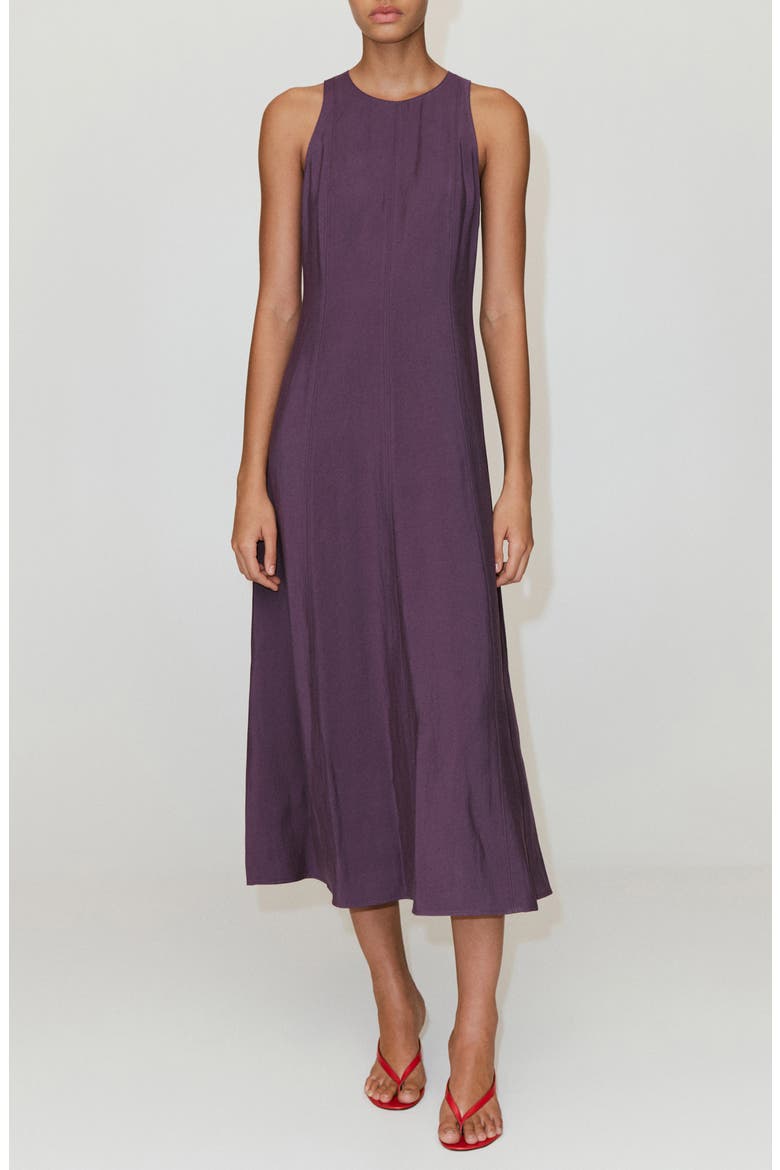 A-Line Dress with Stitching Detail, Main, color, VIOLET