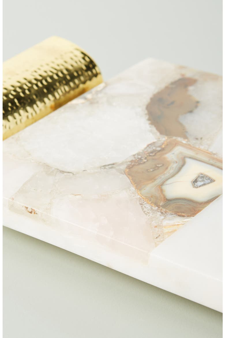 Anthropologie Morgan Agate & Marble Cheese Board, Alternate, color, WHITE