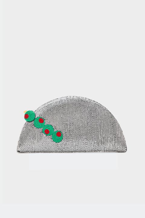 Beaded Lune Clutch