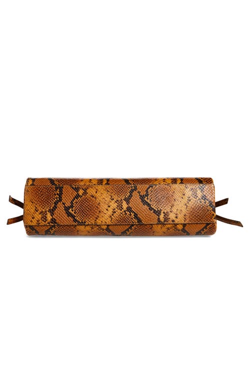 Staud Maude Soft Woven Leather Clutch In Brown