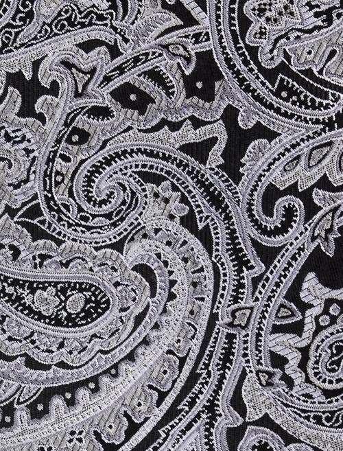Oak Hill Premium By Dxl Big & Tall Paisley Tie In Gray