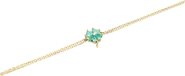 Spero London Sterling Silver Four Leaves Clover Bracelet - Green