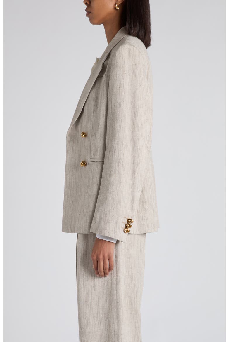 Knot Button Textured Blazer, Alternate, color, 2674 GREY PUTTY