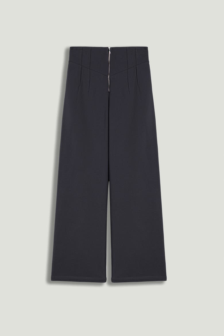 High-Waist Wide-Leg Pants, Alternate, color, Black