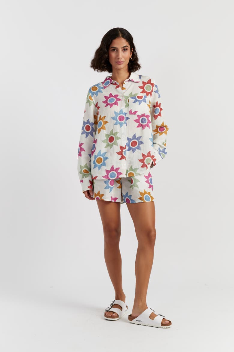 Cotton Sol Shirt, Alternate, color, Cream/Multi