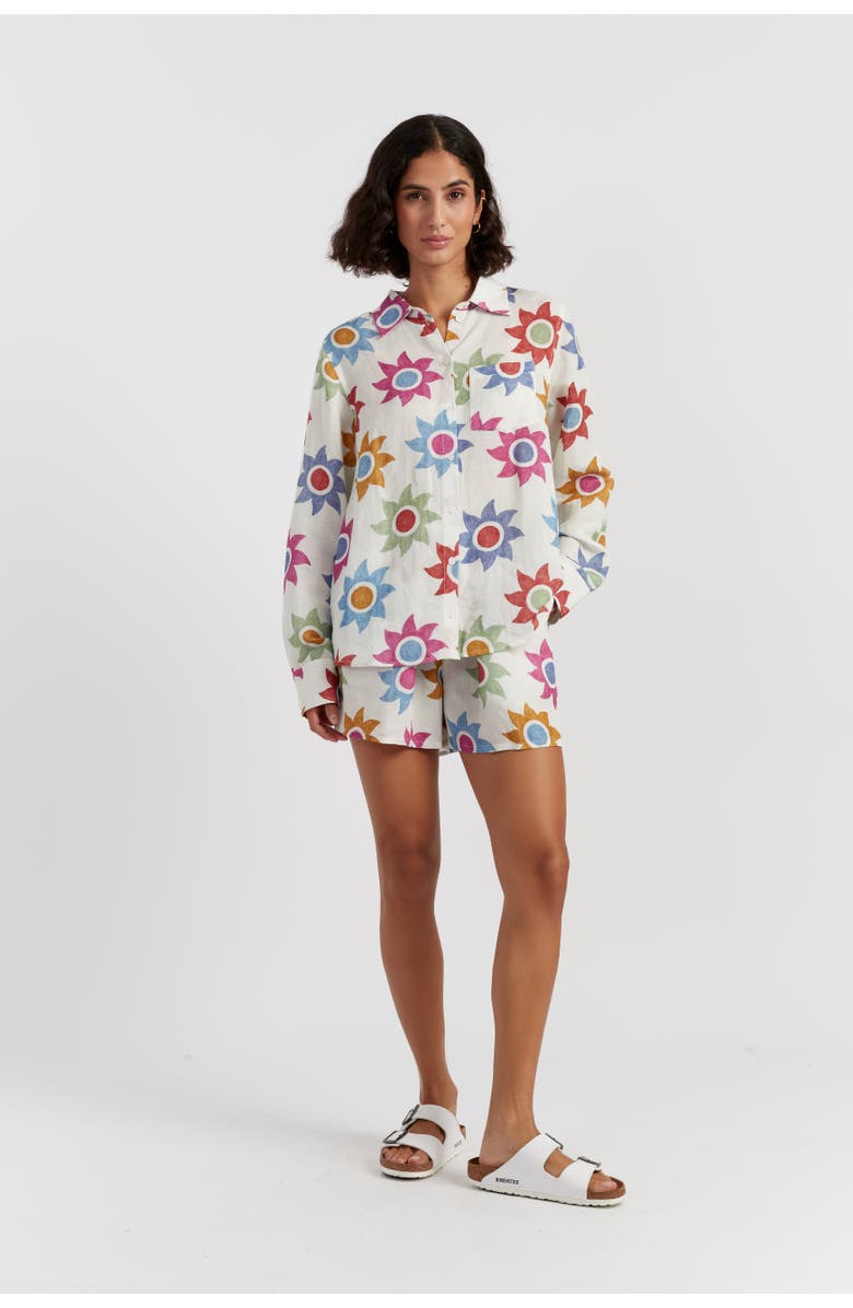 Chinti & Parker Cotton Sol Shirt, Alternate, color, Cream/Multi