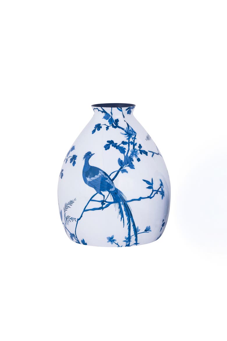 Decorative Vases Chinoiserie Vase Large Elegant Blue and White Ceramic Tabletop Modern Living Room, Main, color, Blue