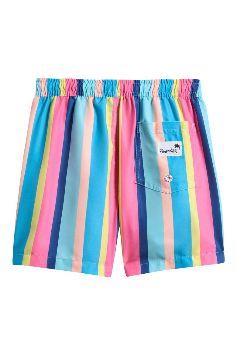 Kids' Stripe Swim Trunks, Alternate, color, BLUE MULTI