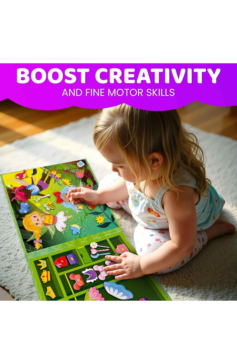 Quokka Magnetic Dress-Up Dolls for Kids Ages 3-5 - Creative Play Set, Alternate, color, Fairytale