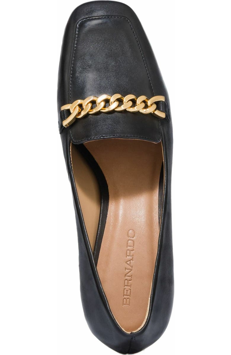 Bernardo Footwear Avery Heeled Chain Loafer, Alternate, color,
