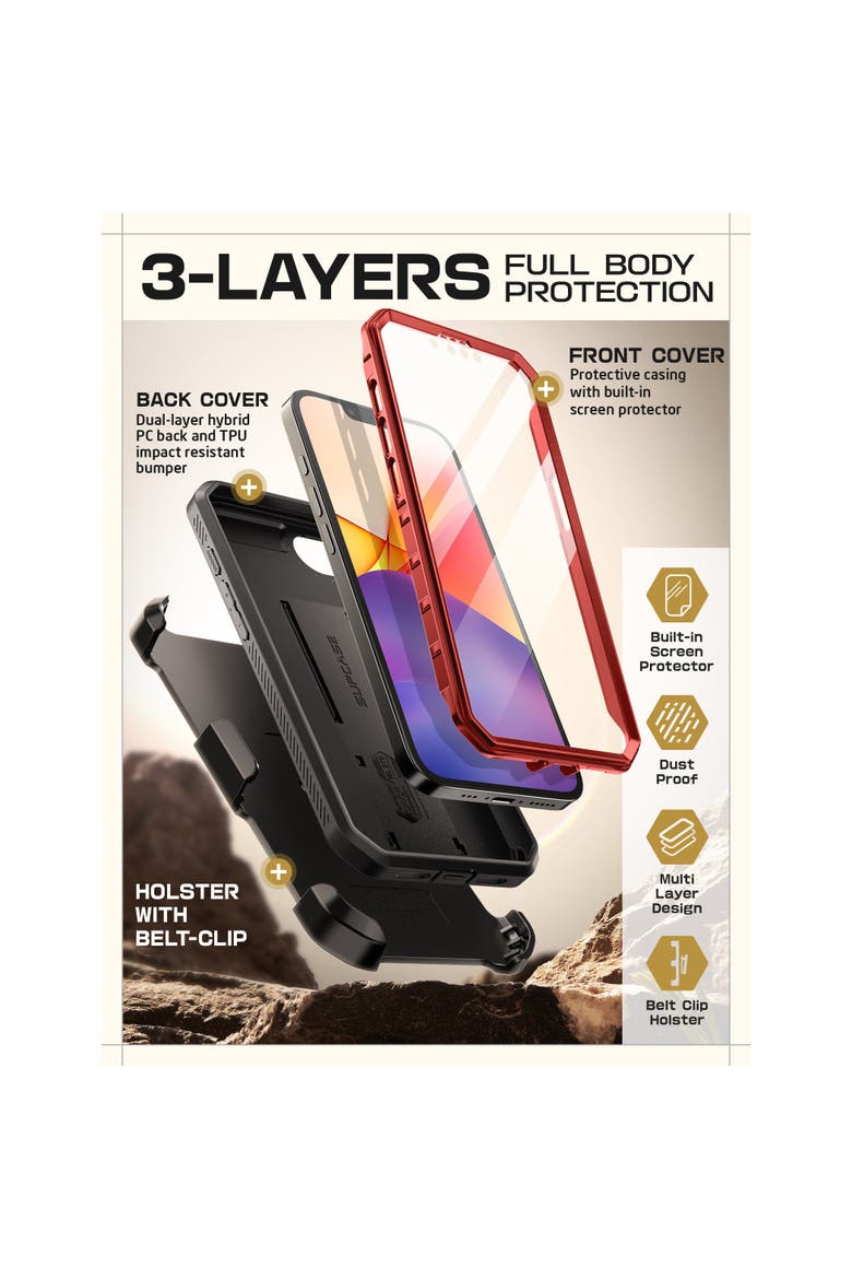 UB PRO Series iPhone 16e Rugged Case, Alternate, color, Ruddy - iPhone 16e