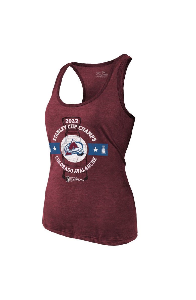 Majestic Threads Women's Majestic Threads Burgundy Colorado Avalanche 2022 Stanley Cup Champions Racerback Tank Top, Alternate, color, 
