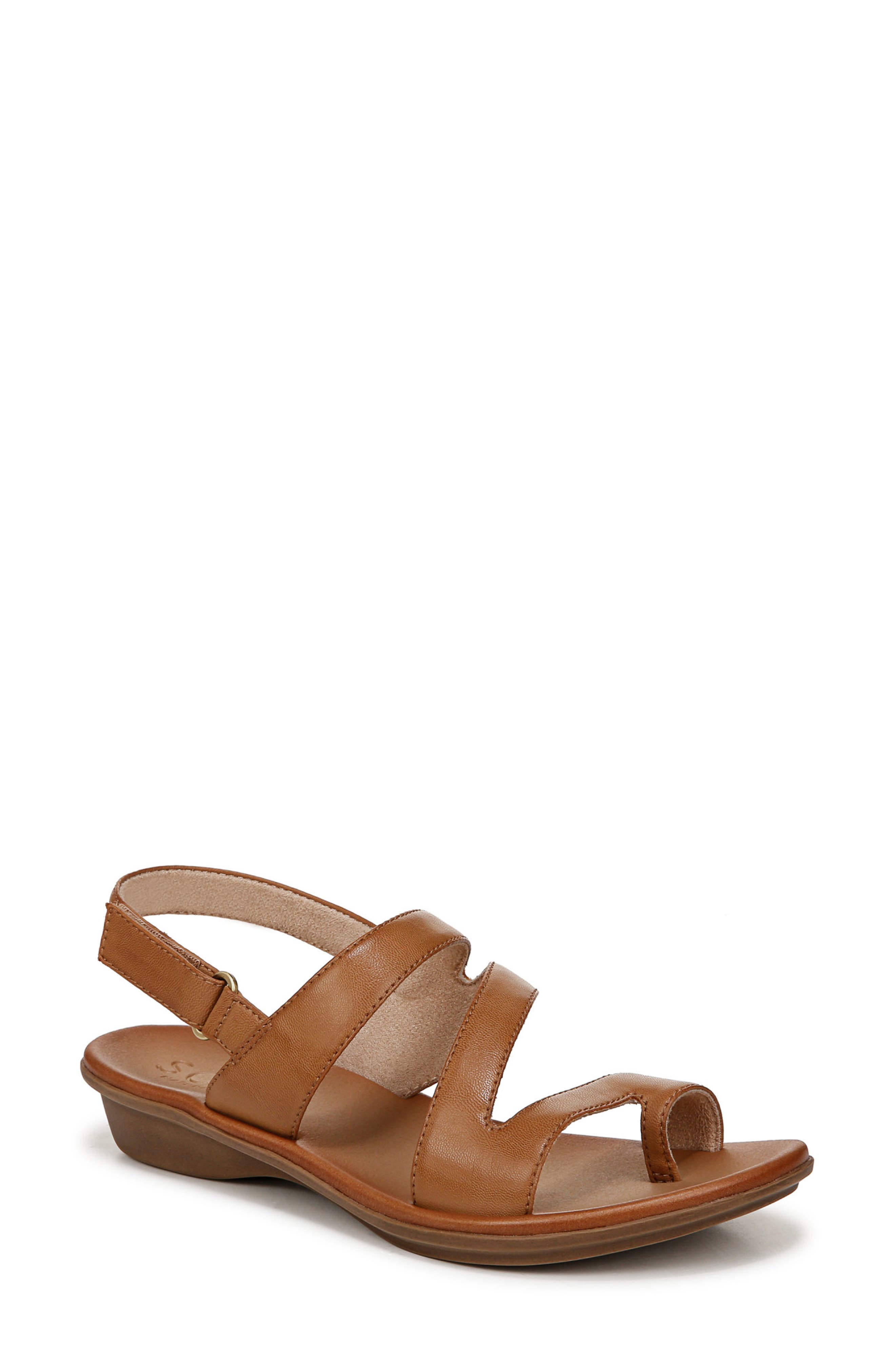 Shakina Slingback Sandal, Main, color, ENGLISH TEA BROWN FAUX LEATHER