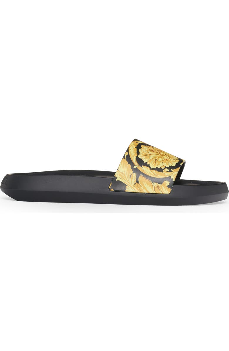 Versace Baroque Pool Slide Sandal, Alternate, color,