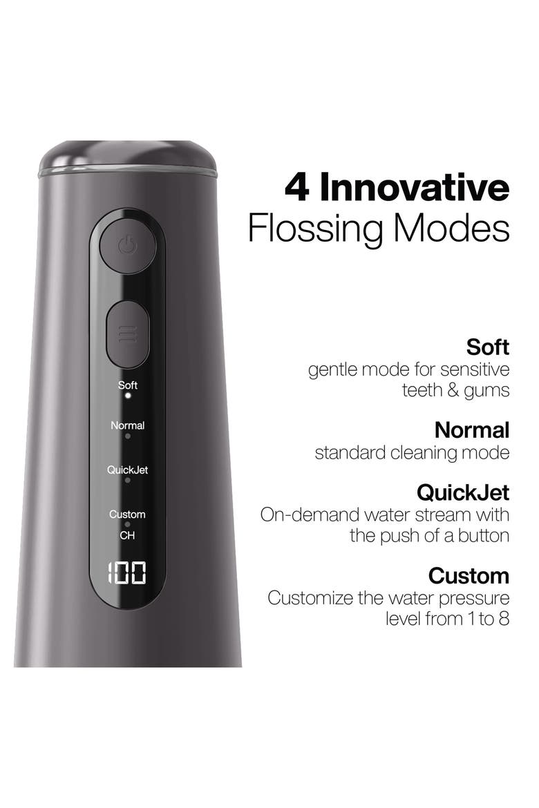 Elite Rechargeable Water Flosser, Alternate, color, CHARCOAL