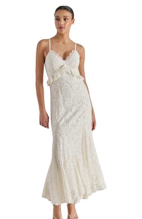 Steve Madden Gracie Lace Mermaid Dress In Neutral