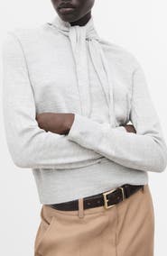 MANGO Knotted Turtleneck Sweater
