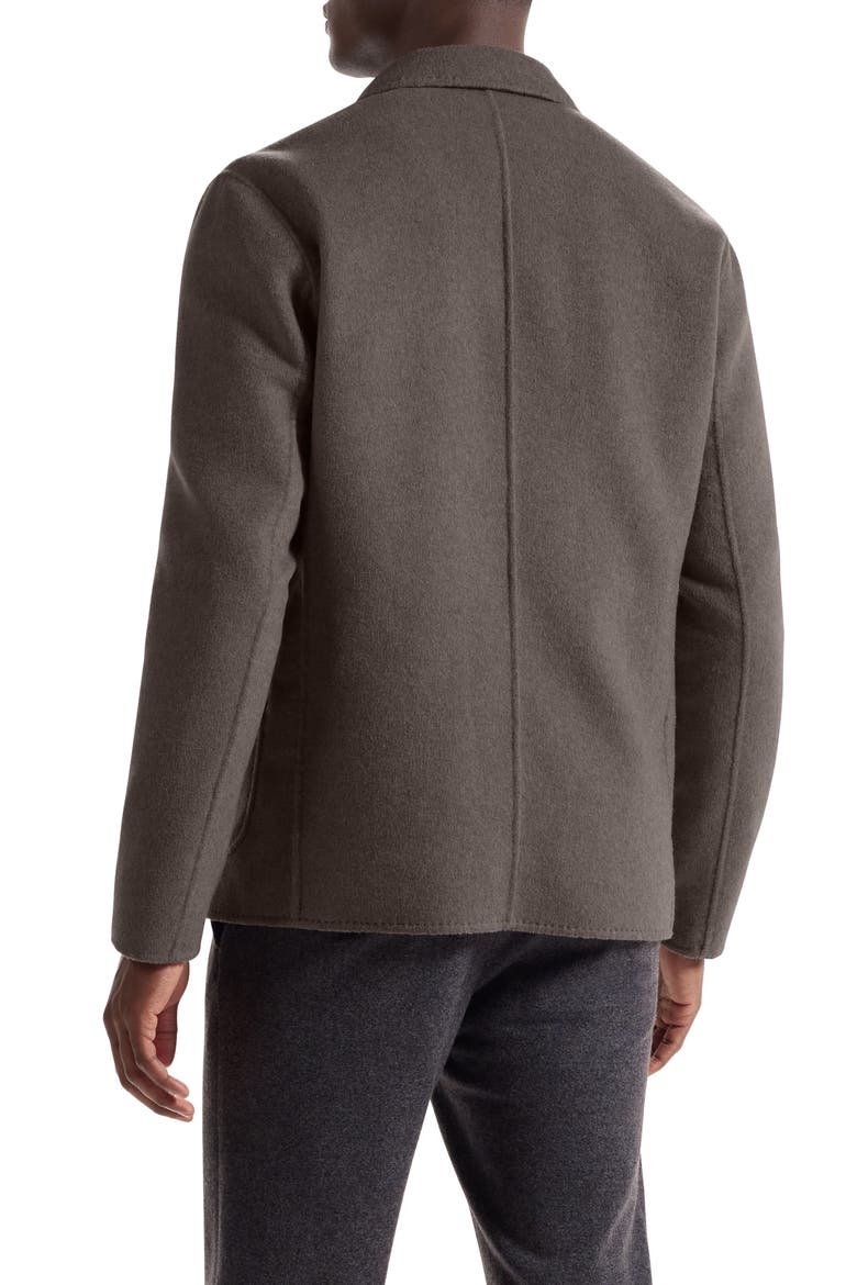 Felted Wool Blend Three Button Blazer, Alternate, color, WALNUT