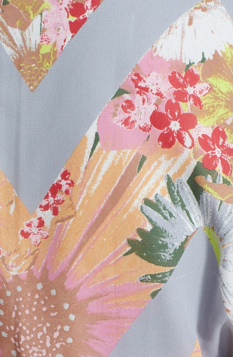 Love, Fire Fire Floral Print Faux Wrap Dress, Alternate, color,