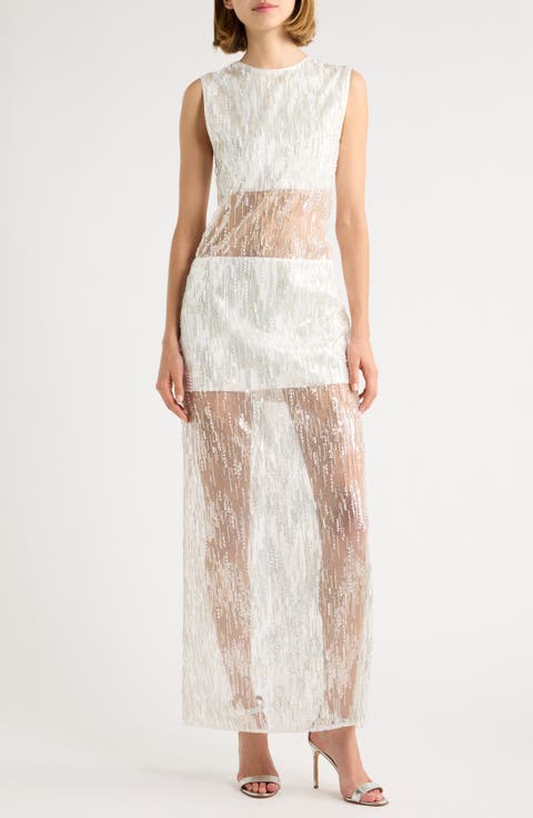Viva Sequin Detail Sleeveless Gown
