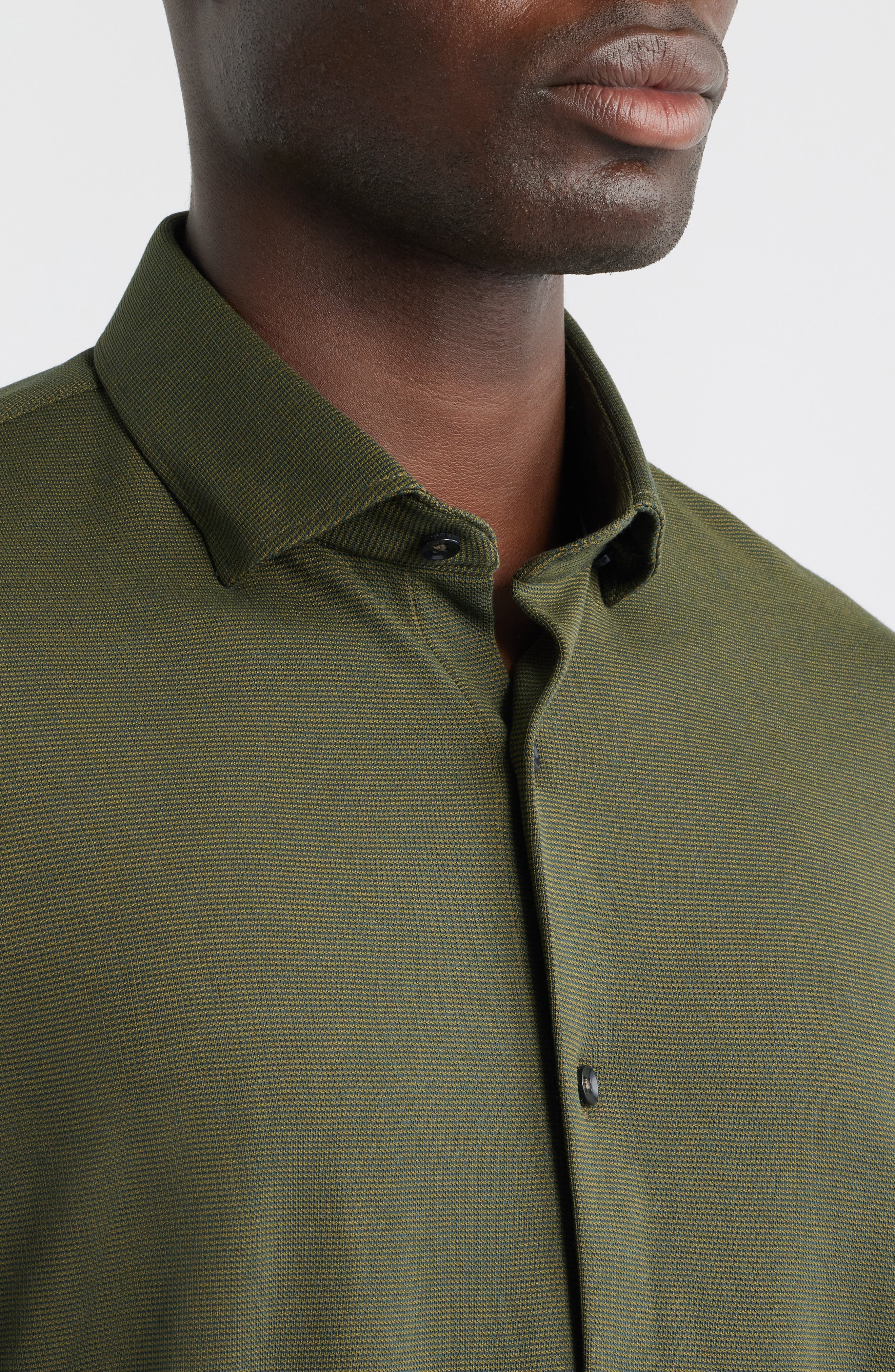 Two Tone DryTouch Performance Button-Up Shirt - image 2