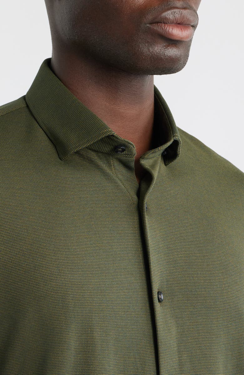 Stone Rose Two Tone DryTouch<sup>®</sup> Performance Button-Up Shirt, Alternate, color, Olive