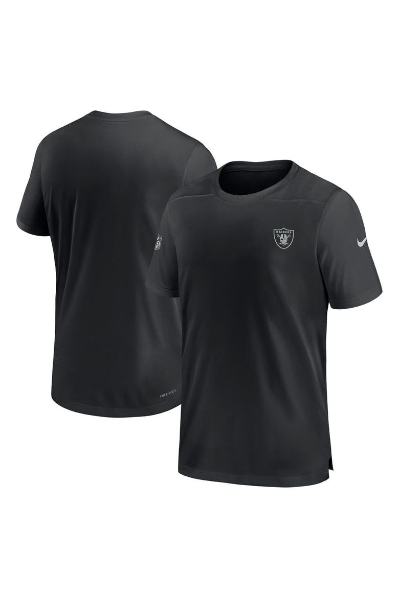 Men's Nike  Black Las Vegas Raiders Sideline Coach Performance T-Shirt, Alternate, color, Black