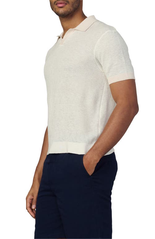 Joe's Club Cotton & Linen Polo In White