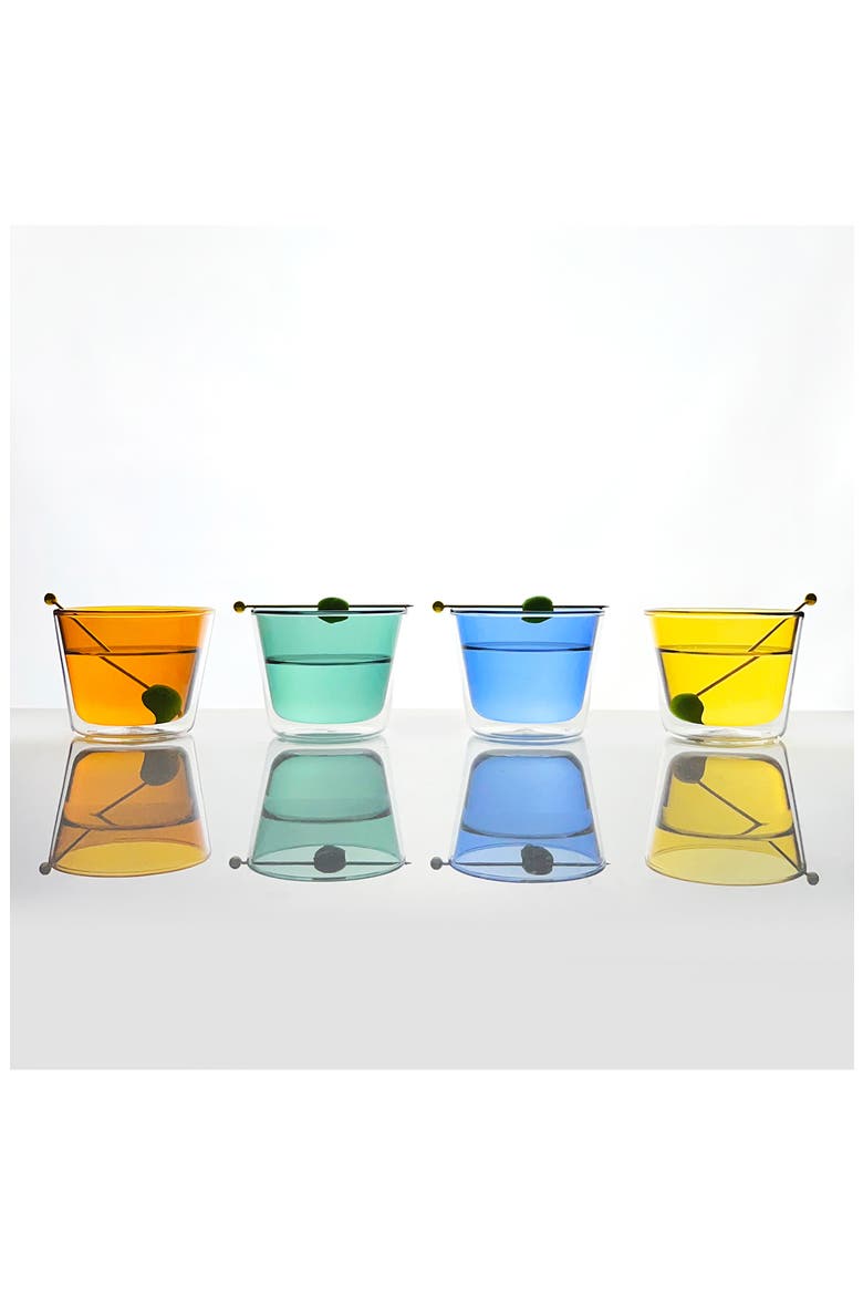 Rocks Set of 4 Glasses, Alternate, color, MULTI