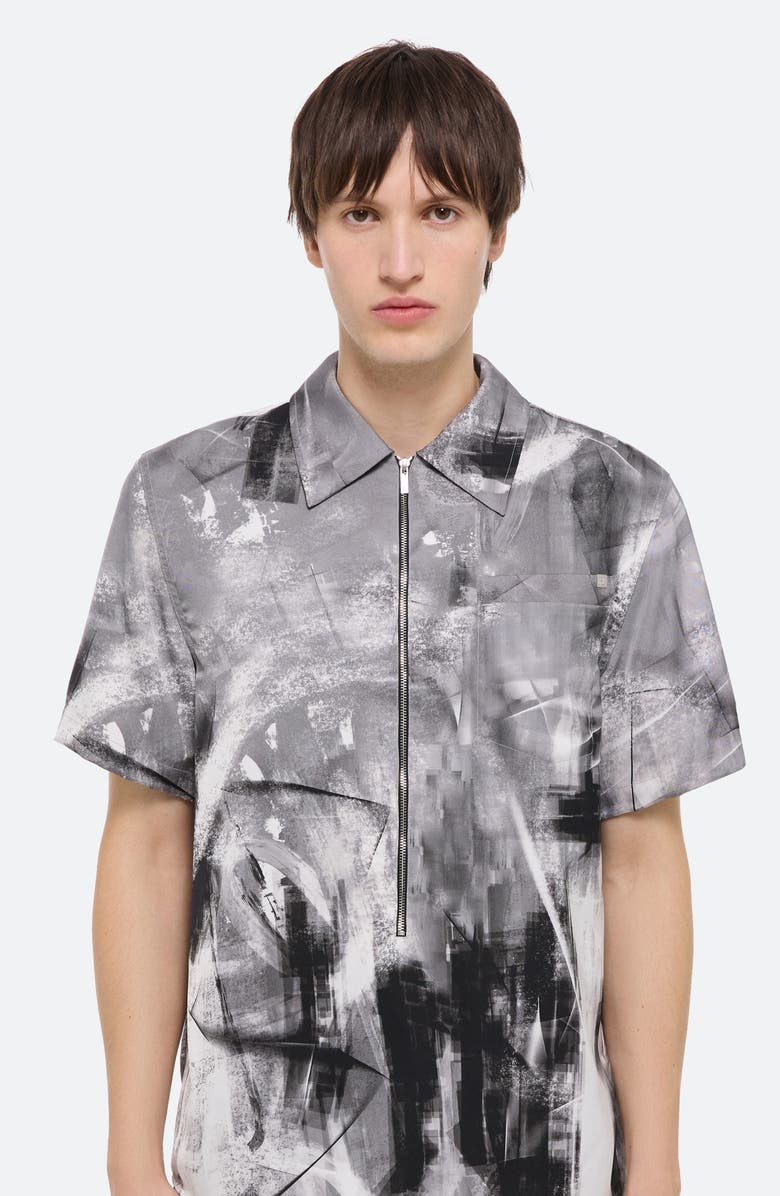 Helmut Lang Zip Scribble Shirt, Alternate, color, 