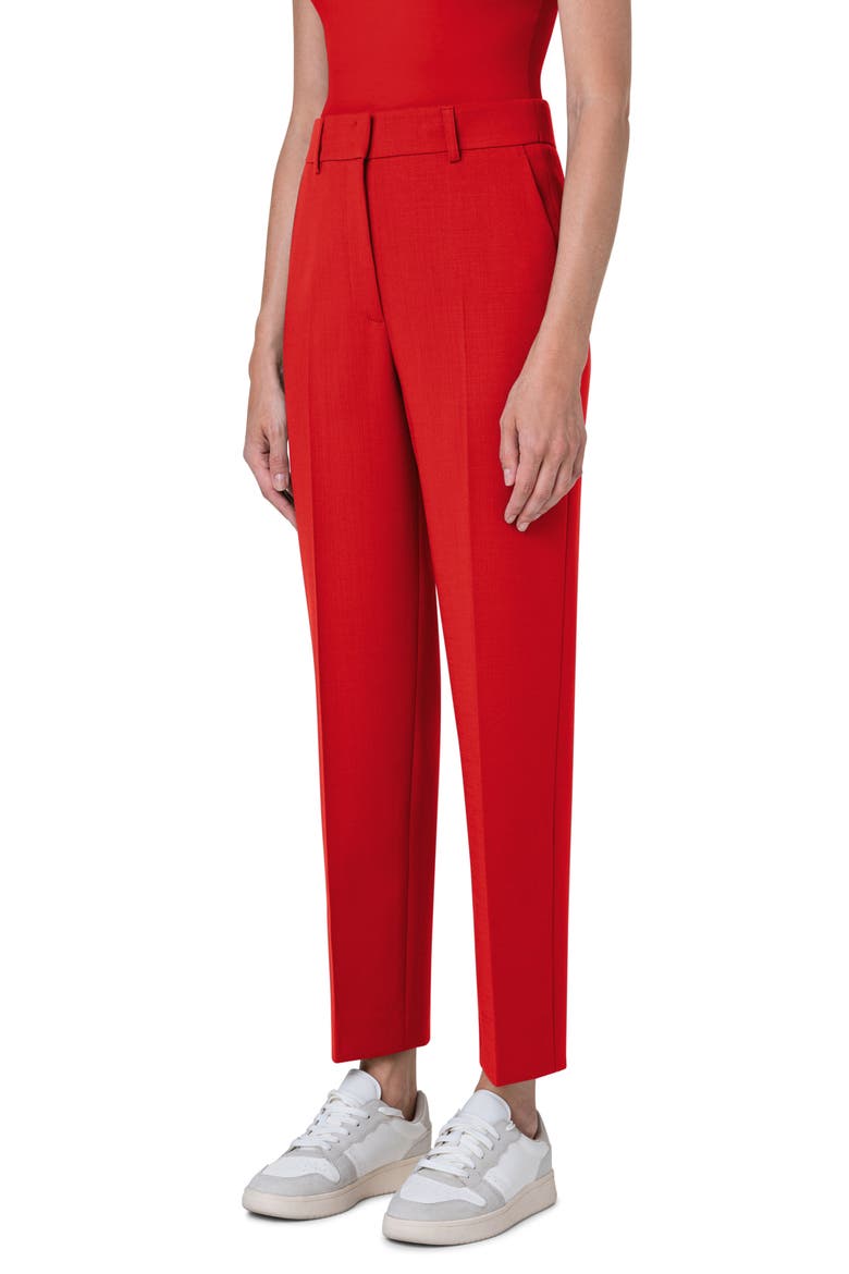 Slim Leg Stretch Modal Pants, Alternate, color, RED