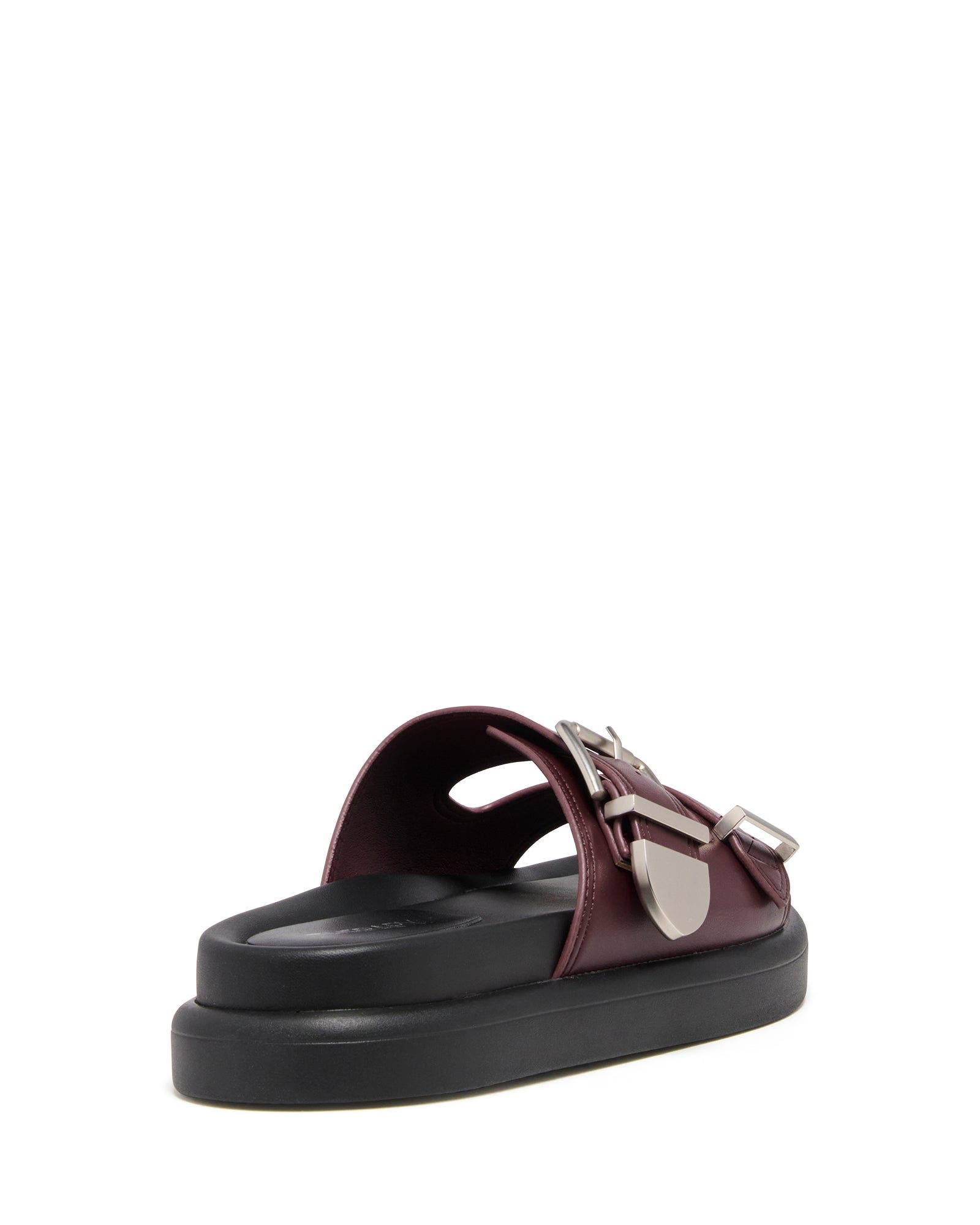 Paxton Open Round Toe Sandal, Alternate, color, BORDEAUX SMOOTH PU