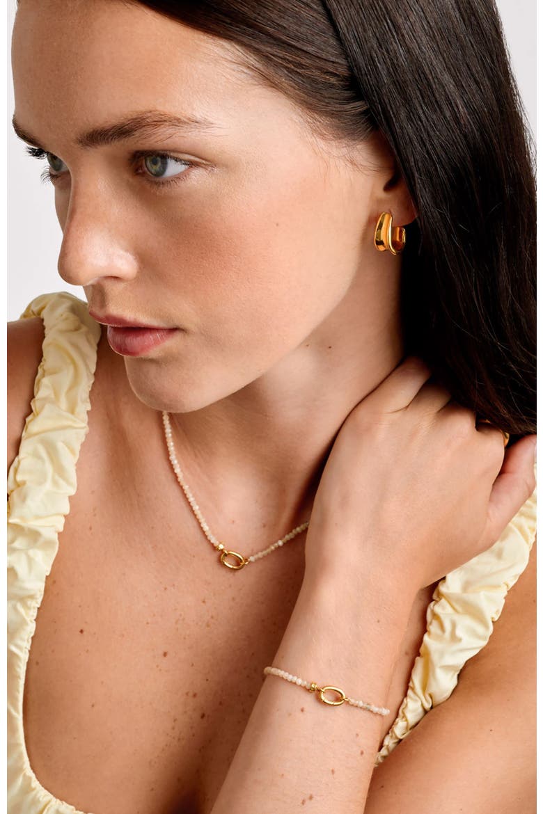 Sunstone Necklace, Alternate, color, Gold