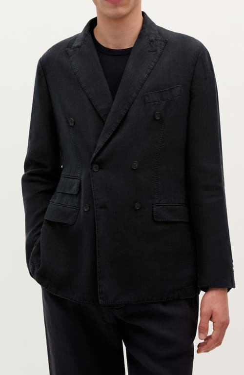Scalpers Double Breasted Blazer In Blue