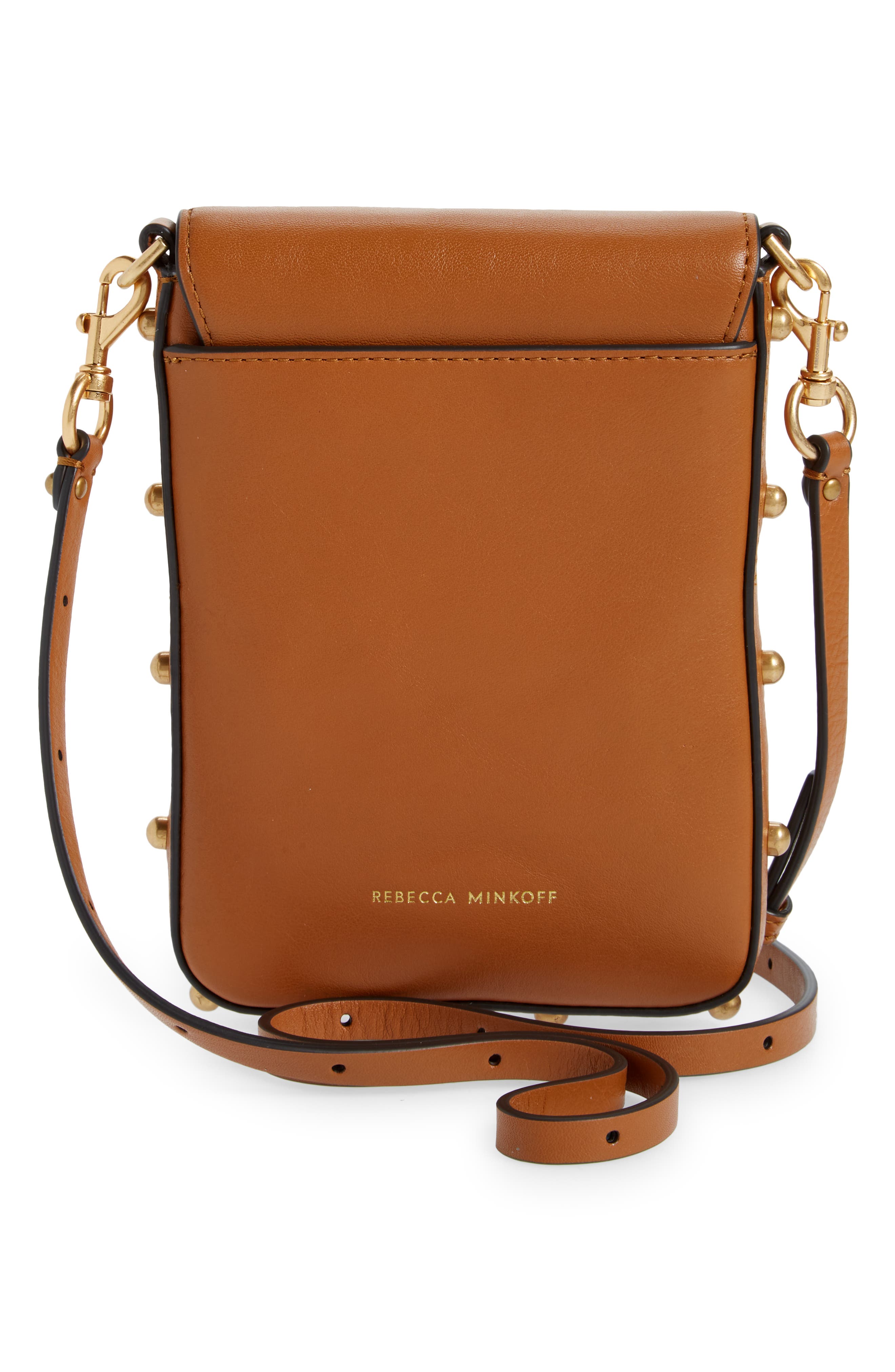 Envelope Leather Phone Crossbody Bag, Alternate, color, CARAMELLO