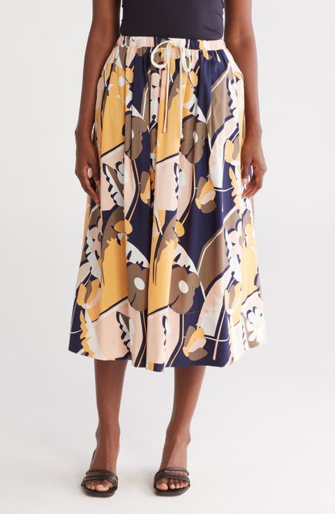 A-Line Print Skirt