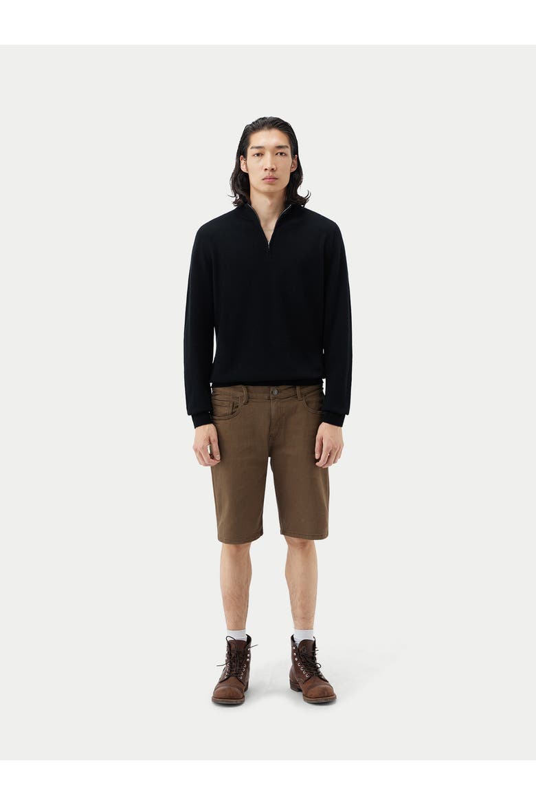 Timeless Half-Zip Cashmere Sweater, Alternate, color, black