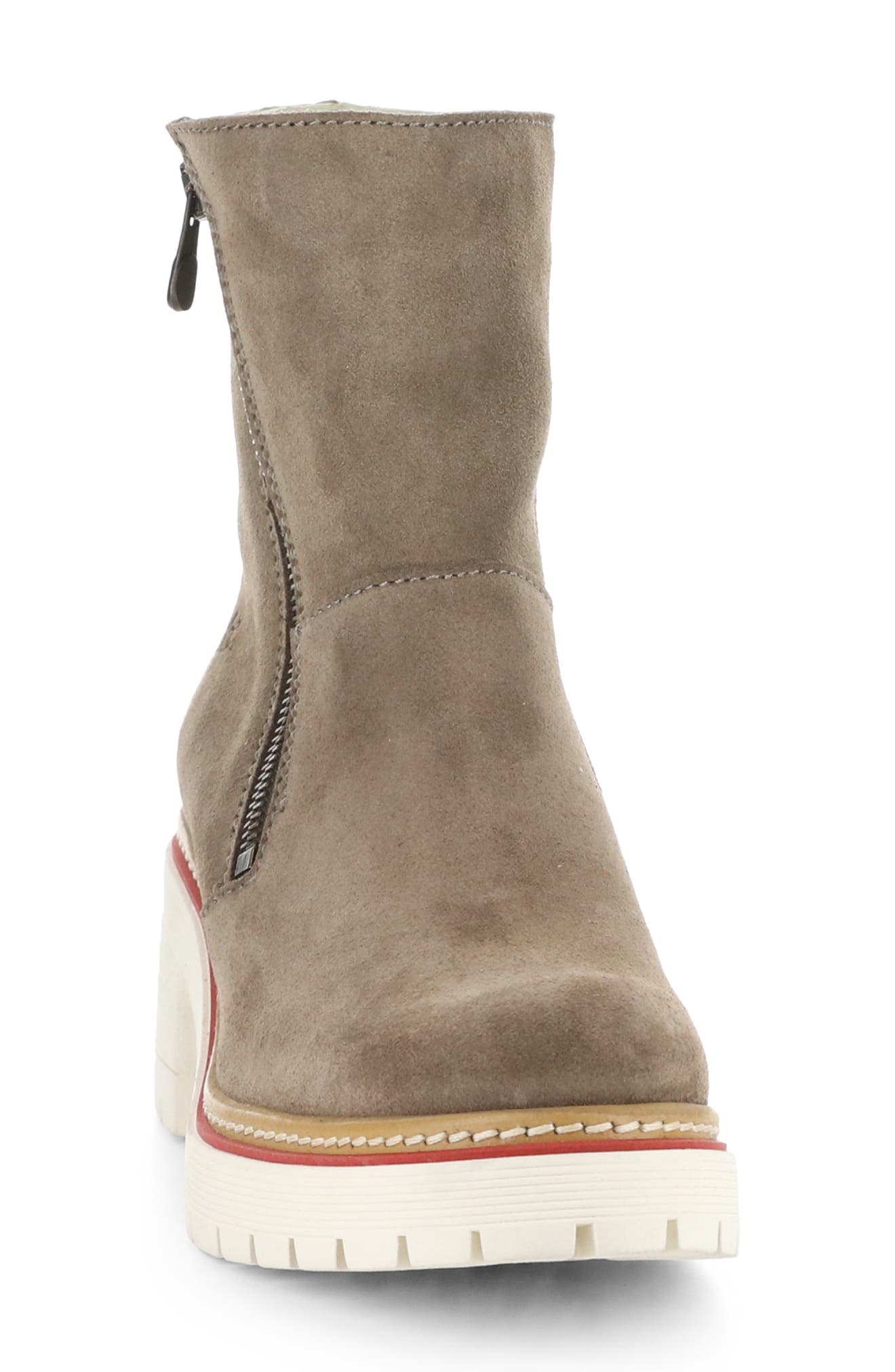 Zap Waterproof Suede Bootie, Alternate, color, TAUPE SUEDE