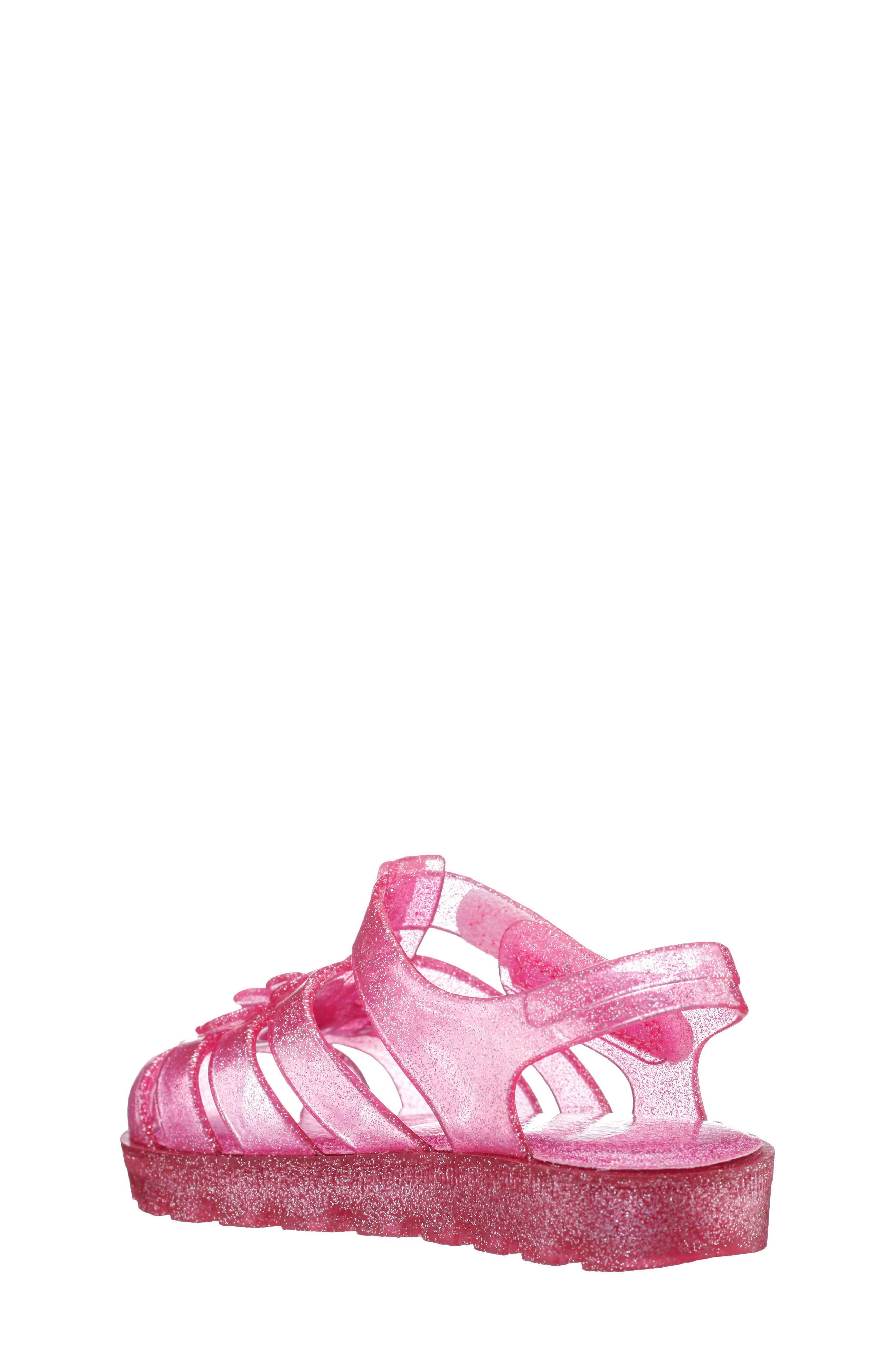 Kids' Waterproof Jelly Fisherman Sandal, Alternate, color, PINK GLITTER JELLY