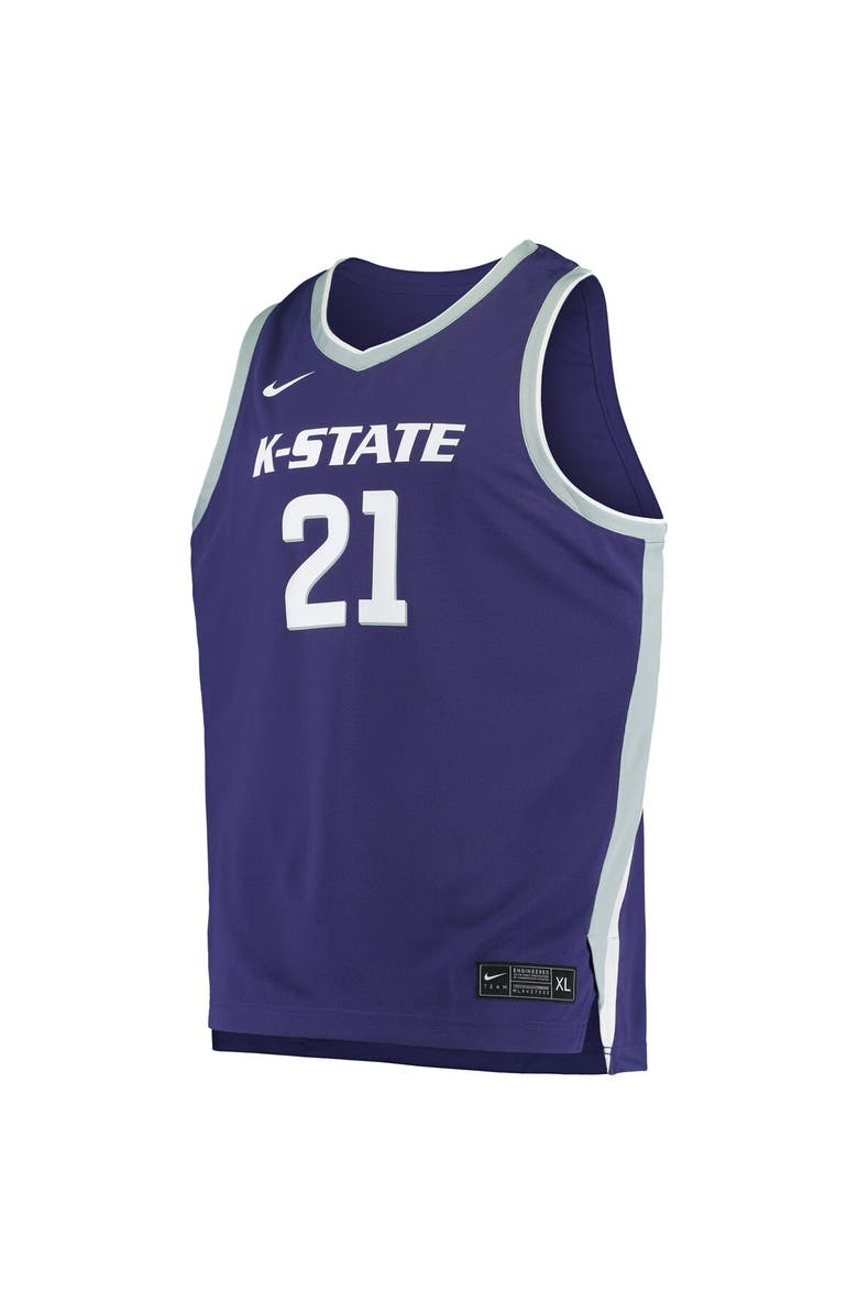 Nike Men's Nike #21 Purple Kansas State Wildcats Replica Basketball Jersey, Alternate, color, 
