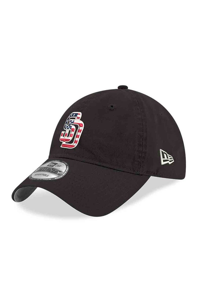 Men's New Era Black San Diego Padres America 250 9TWENTY Adjustable Hat, Alternate, color, Black