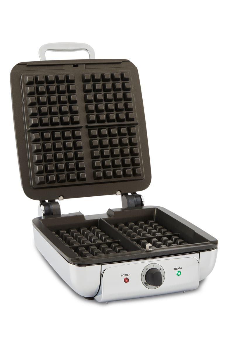 All-Clad Square Belgian Waffle Maker, Alternate, color, Stainless