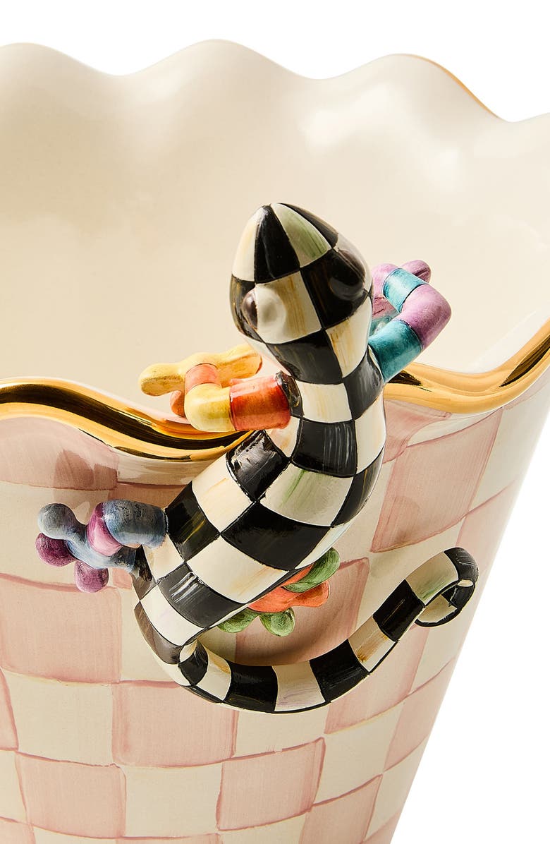 MACKENZIE CHILDS Gecko Pot Climber, Alternate, color, Green