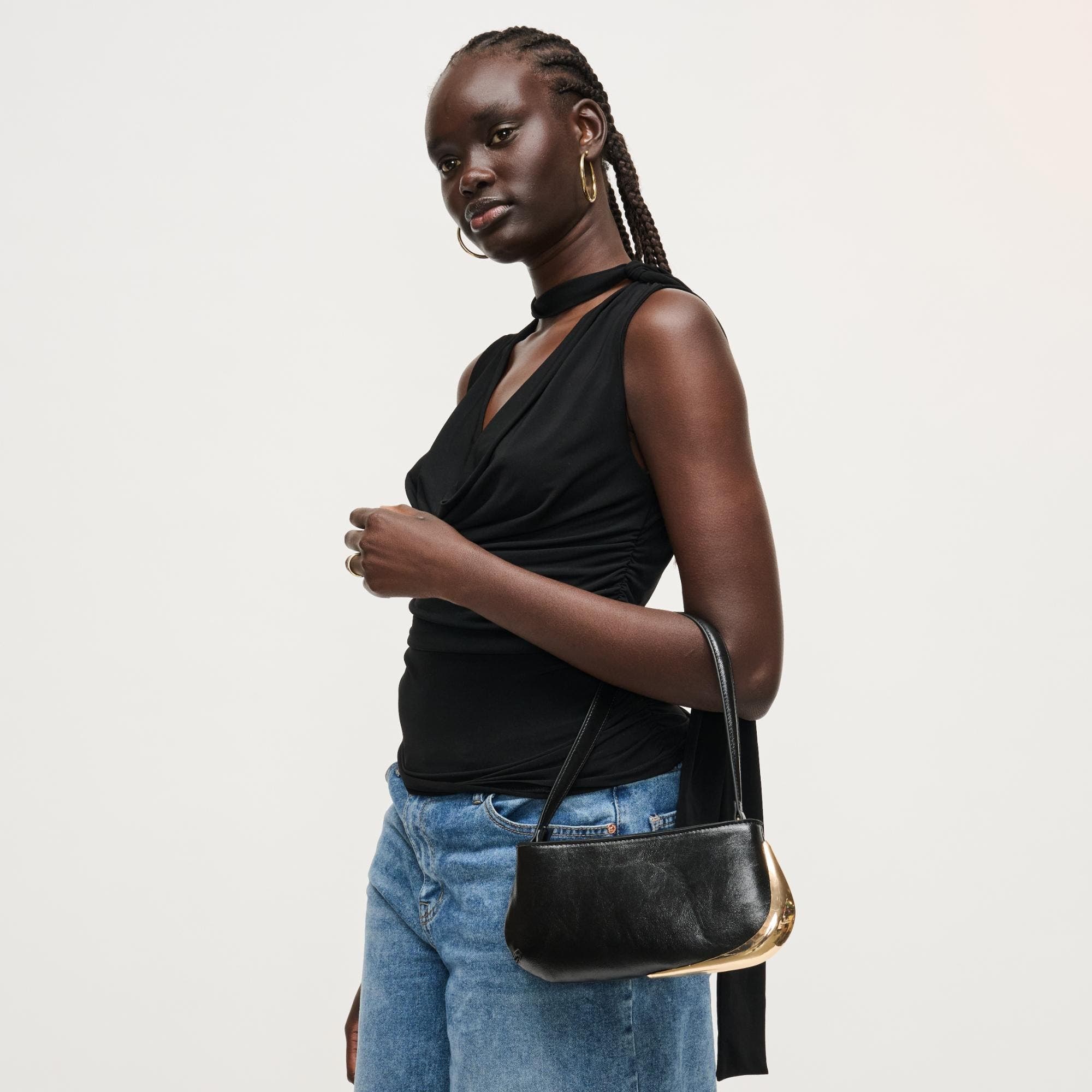 URBAN EXPRESSIONS HANDBAGS Cooper Shoulder Bag, Alternate, color, Black